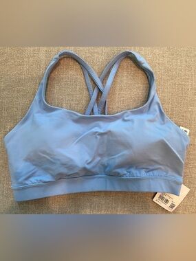 lululemon athletica light blue energy sports bra